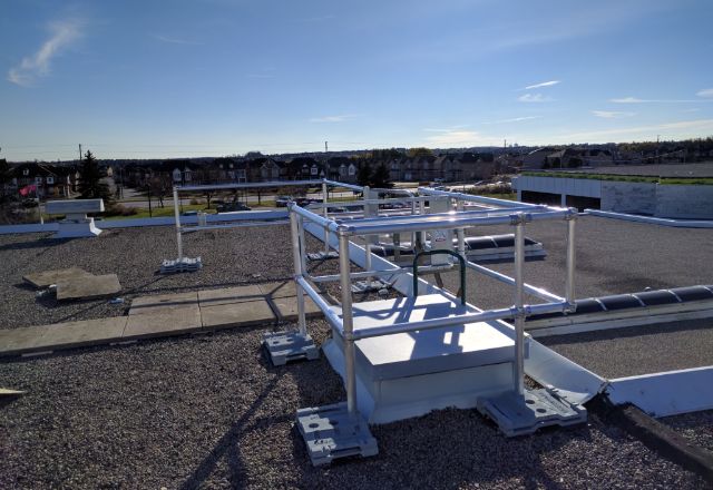 feature roofguard hatch guardrail