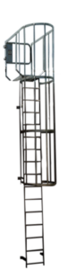 Fixed Access Ladder with cage